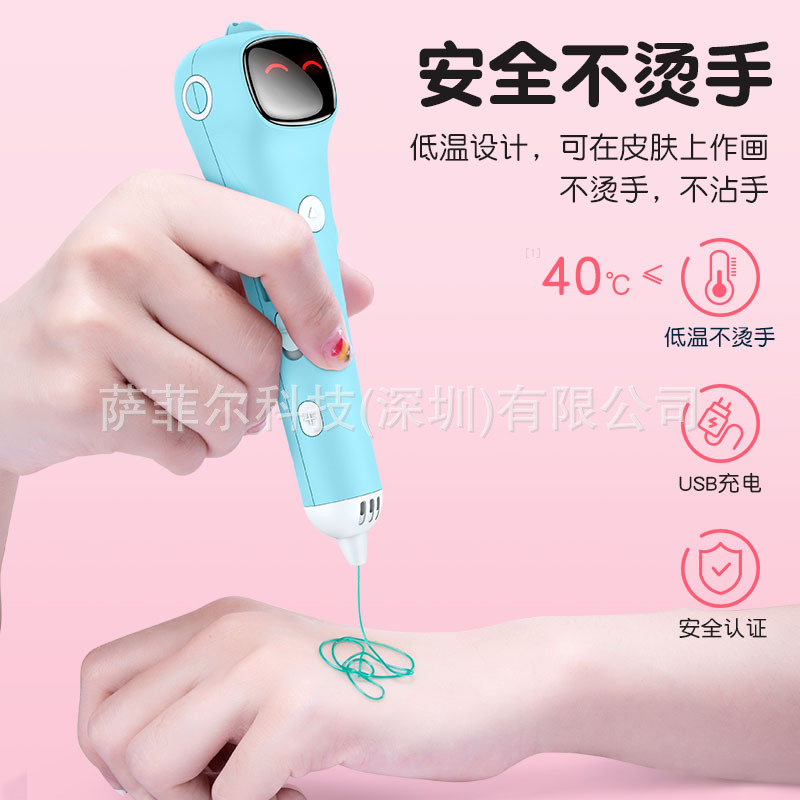 Lápiz de impresión 3D para niños, pintura tridimensional de baja temperatura, lápiz 3D, inglés, ruso, lápiz de impresión, transfronterizo