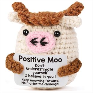 Cross-border New Hot Sale Handmade Crochet Positive Duck Taco Yarn Woven Positive Energy Potato Doll
