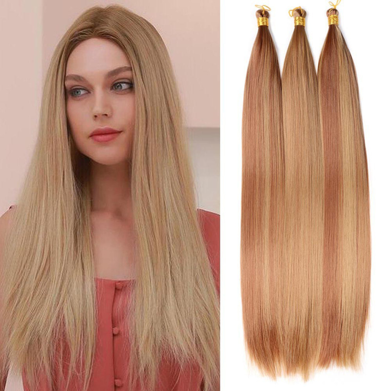 28inch Wig Chemical Fiber Hair Wholesale Bone Straight Bulk Hair Straight Hair Bundles