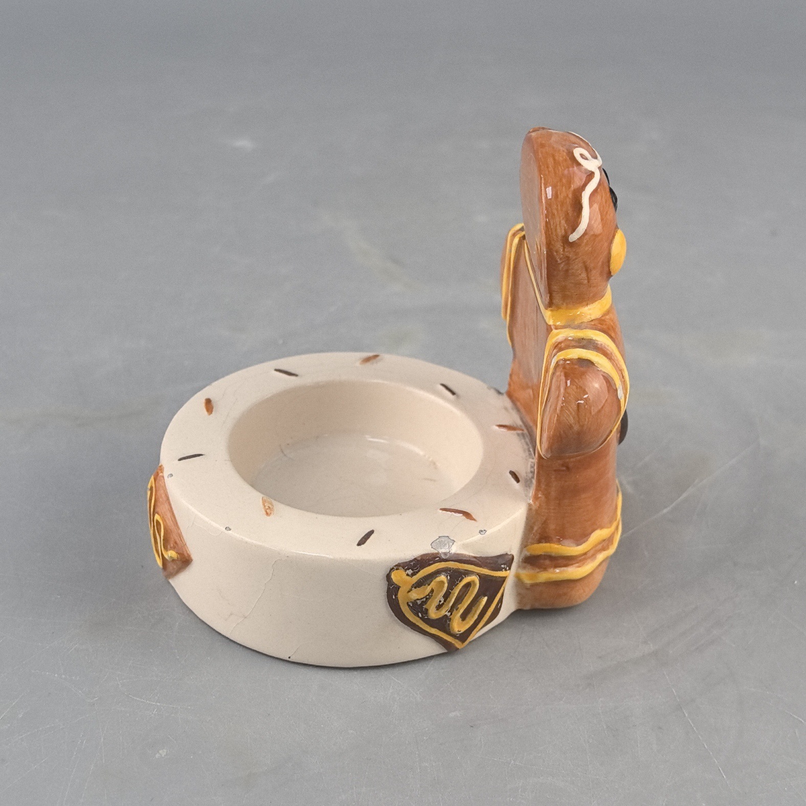 Hombre de jengibre transfronterizo Candelabro Decoración navideña Cerámica Hombre de jengibre Decoración navideña Artesanía de cerámica pintada a mano