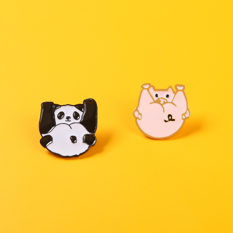 Cute Animal Panda Alloy Plating Unisex Brooches display picture 5
