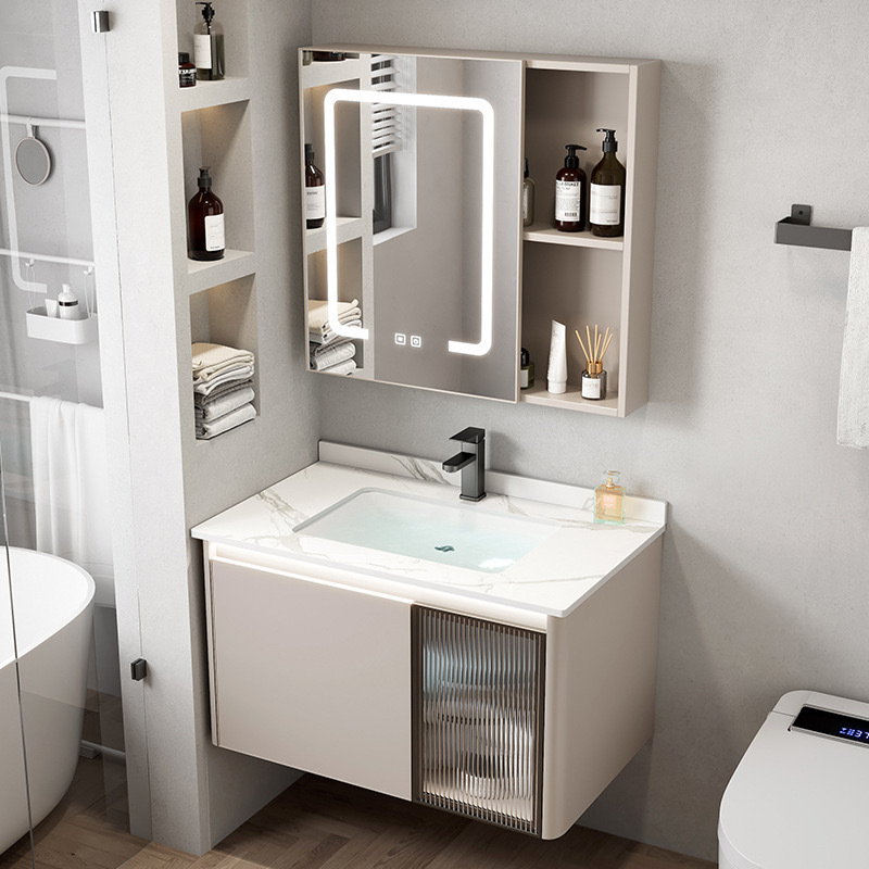 Espacio de aluminio cuarto de baño combinación Hotel Roca Placa de lavado integrado mesa de lavado baño lavabo cuenca transfronteriza