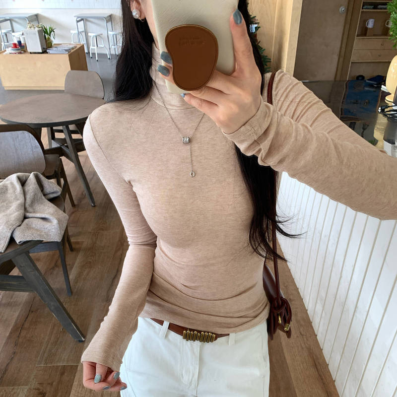 Tencel Wool Turtleneck Base Layer T-Shirt for Women, Winter 2025 New Popular Slim-Fit Long-Sleeve High-Neck Top Tencel Wool Turtleneck Base Layer T-Shirt for Women, Winter 2025 New Popular Slim-Fit Long-Sleeve High-Neck Top