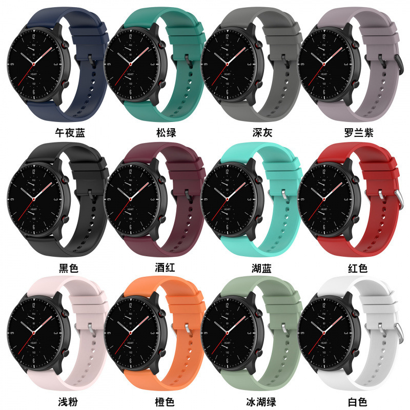 Suitable for Huami Amazfit Gtr2 Silicone Strap and Huami Amazfit Gtr3/Pro Zinc Alloy Buckle Strap