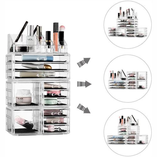 Cross-border acrylic storage box cosmetics multi-layer set transparent skin care product organizer drawer jewelry storage rack