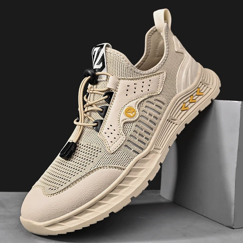Sports summer casual footwear for leisure, trend non-slip breathable low shoes, Korean style