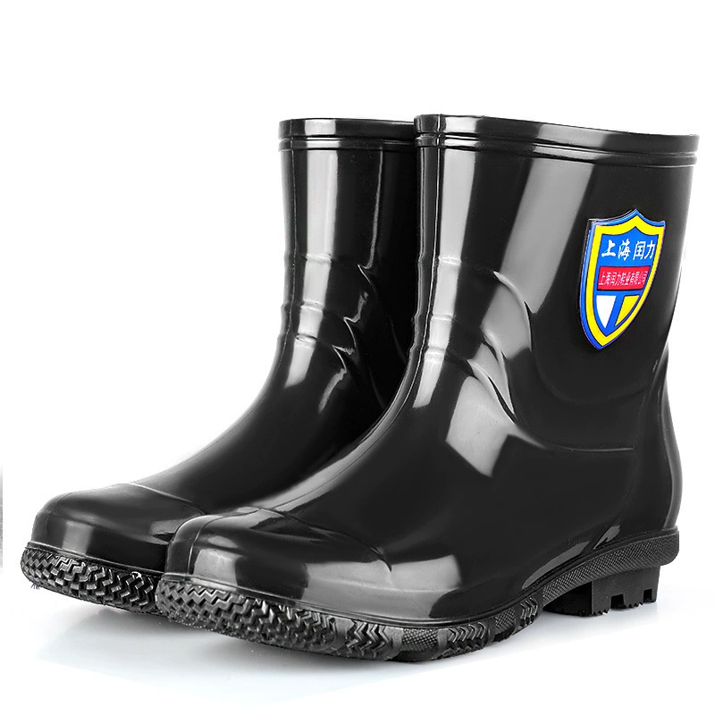 Резиновые сапоги мужские 2023 Новые короткие резиновые сапоги на открытом воздухе модная повседневная кухонная нескользящая обувь для рыбалки резиновая обувь водонепроницаемая износостойкая