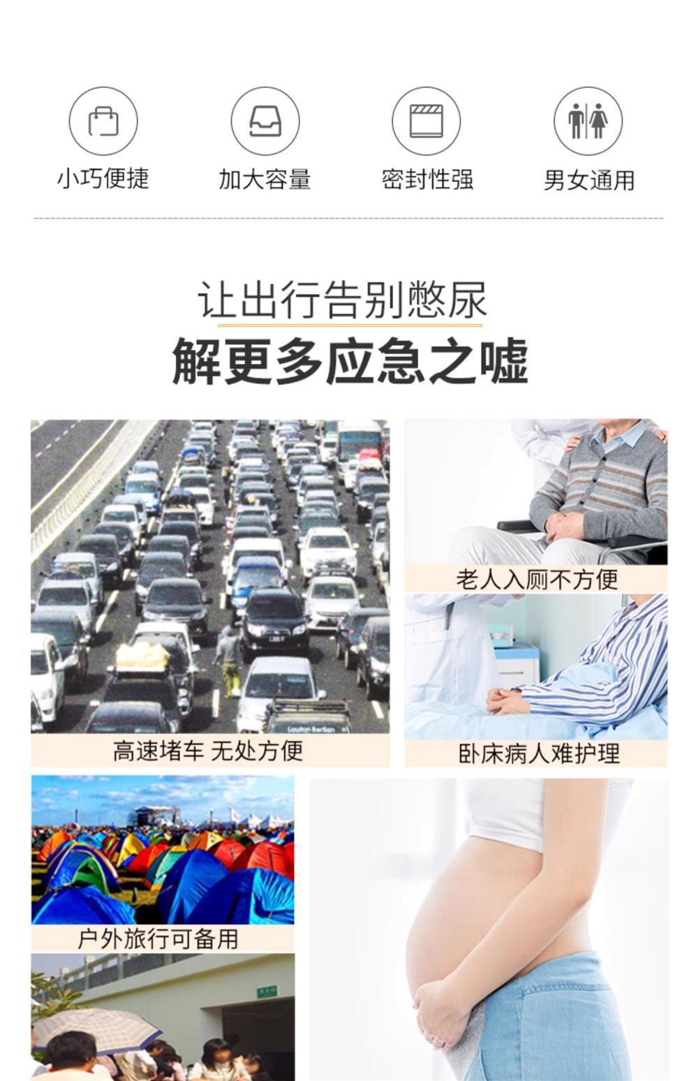 Emergency Urine Bag Disposable Urinal Artifact Urinal for Women on the Car Urinal Car Toilet for Men on Long-Distance Urine Collection