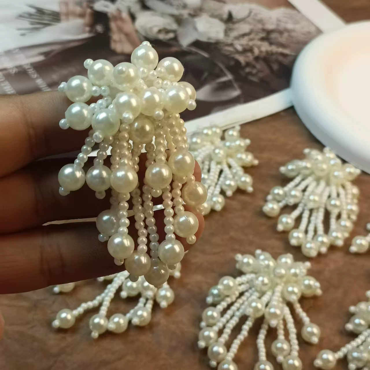 Аксессуары handmade, ручка, Ханьфу, обувь, декоративная лацканная булавка из жемчуга с кисточками