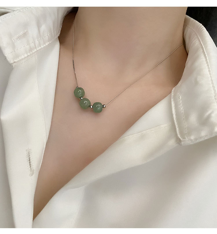 Fashion Geometric Titanium Steel Beaded Necklaces