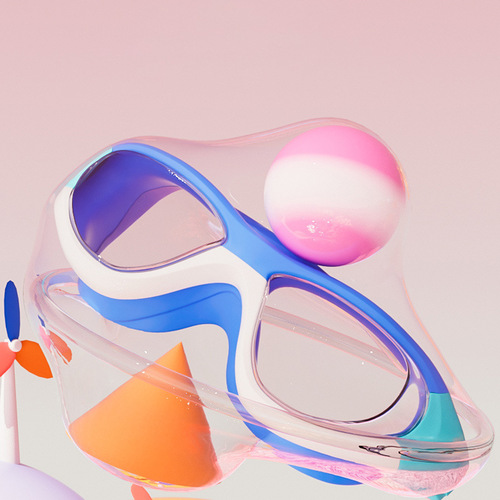 Children's swimming goggles waterproof and anti-fog high-definition professional swimming goggles for boys and girls swimming equipment diving goggles and swimming cap set