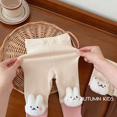 Baby super cute leggings 0-2 years old spring Korean children's clothing baby girl three-dimensional doll pants children's casual pants