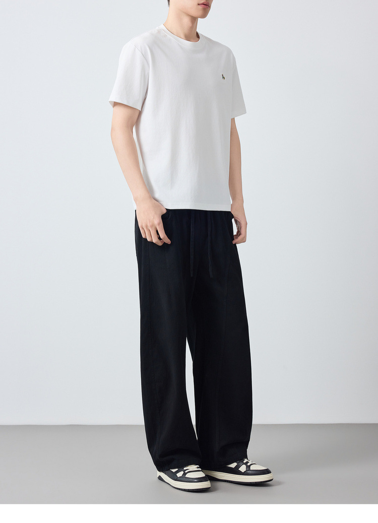 Embroidered Men's T-shirt With Round Neck For Summer Style_voghion.com
