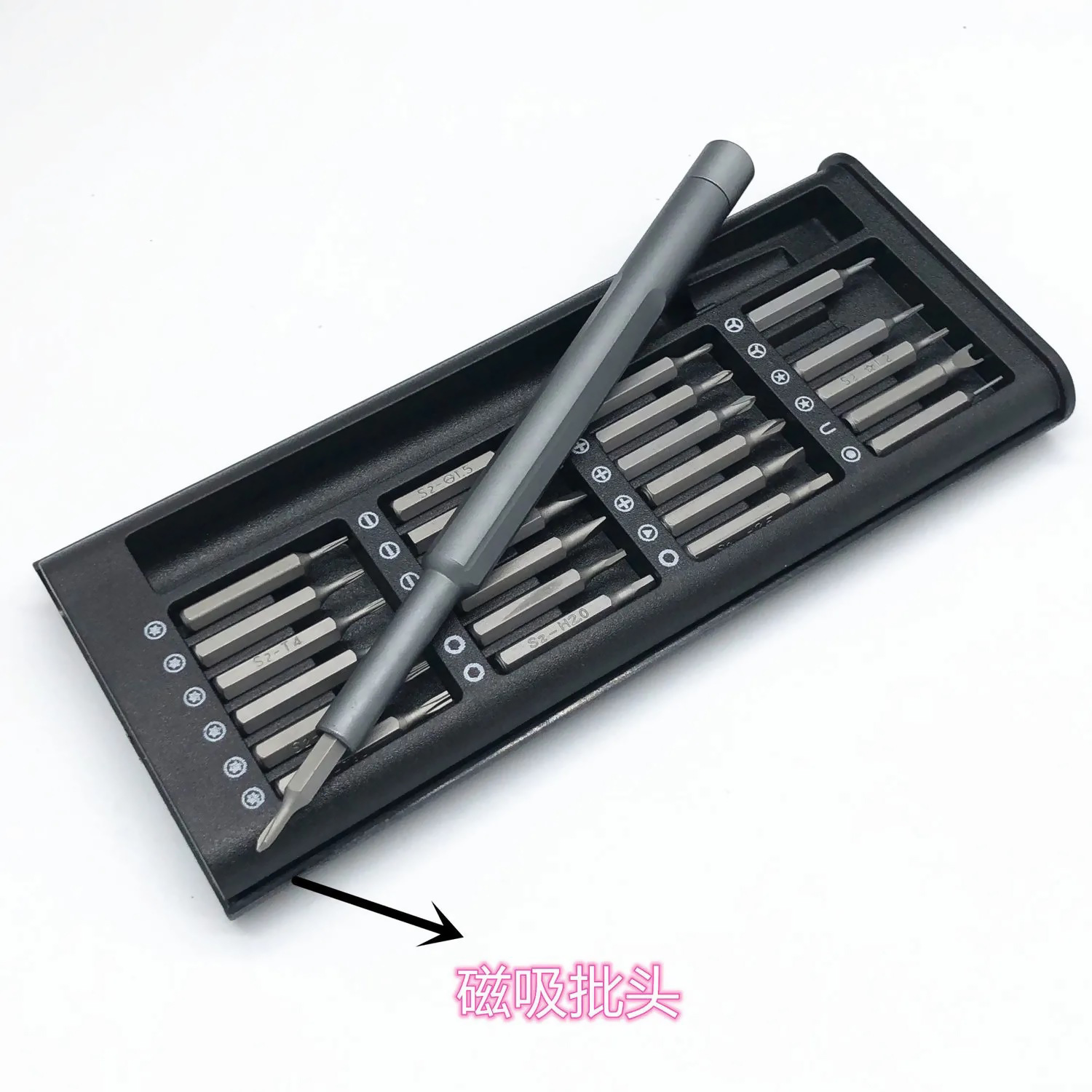 자기 흡입 상자 알루미늄 합금 핸들 1-25-in-1