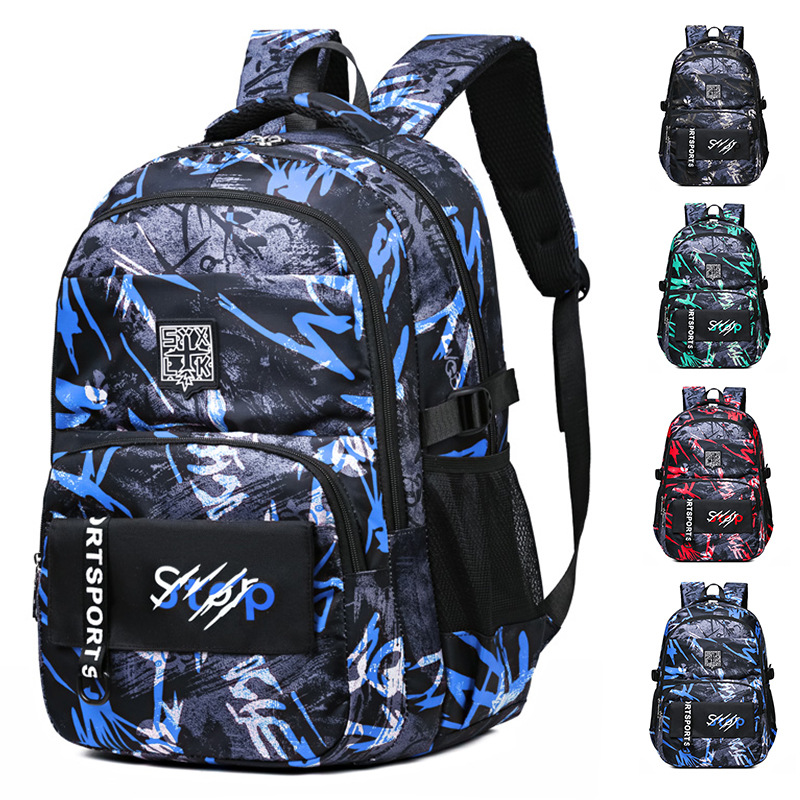 Mochila de impresión de camuflaje de comercio exterior transfronterizo mochila de ocio de gran capacidad mochila de computadora mochila de estudiantes de secundaria y secundaria
