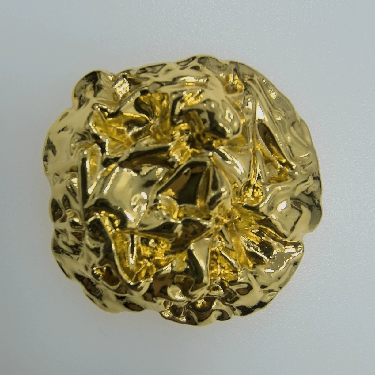 Нежелые складки нерегулярные вогнуто-выпуклый дизайн металлический пуговица куртка супер пуговица пальто кардиган декоративная пряжка