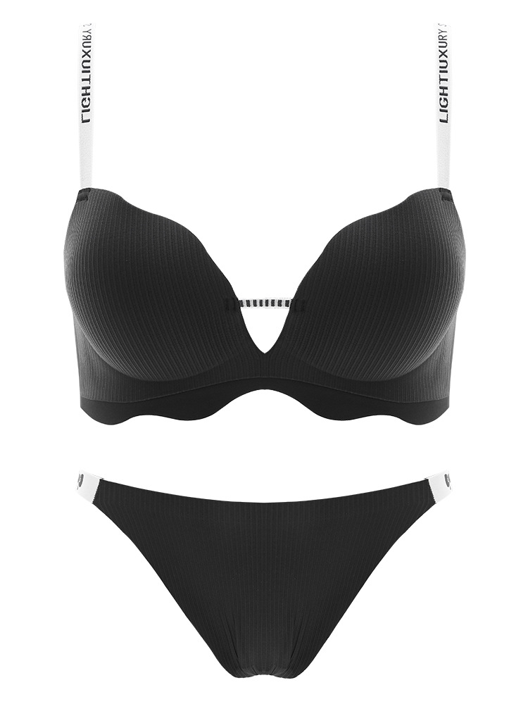 Traceless ropa interior femenina pequeño pecho configurar letras grandes de la correa del hombro puede ser fuga anti-flacidez verano sujetador fino