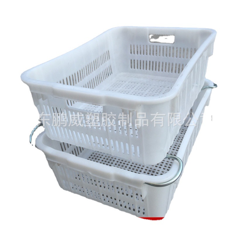 厂家现货白色水果箩筐 镂空胶框 食品配送周转筐 镂空胶框 胶果筐