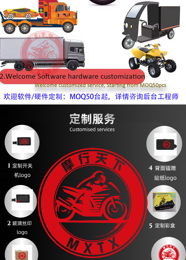 Motorcycle Driving Recorder Hd 4K 2K Waterproof Front and Rear Camera Wifi Gps Motorcycle Recorder