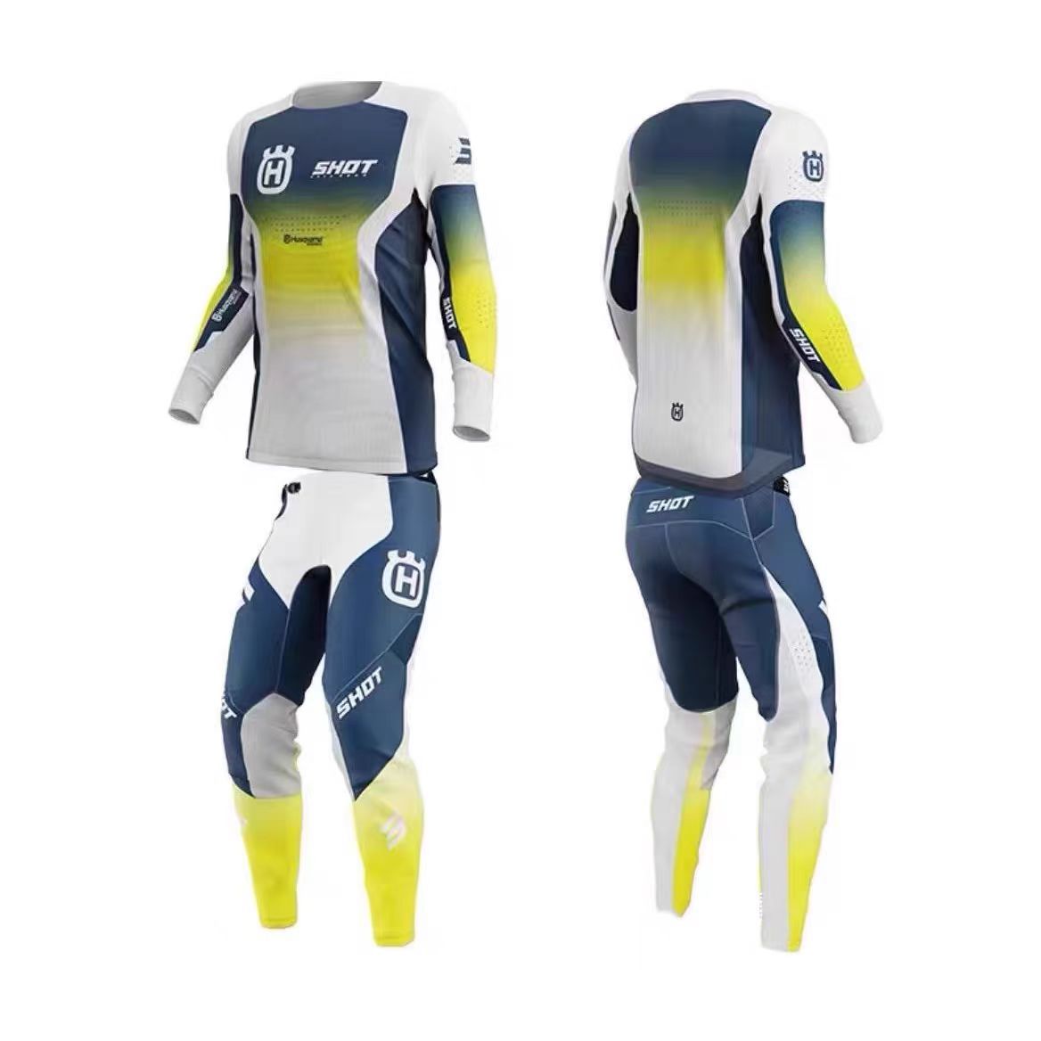 Husqvarna Downhill Suit Mountain Bike Cycling Suit Men's and Women's Suit Moisture-Wicking Off-Road Motorcycle Racing Suit Street Bike