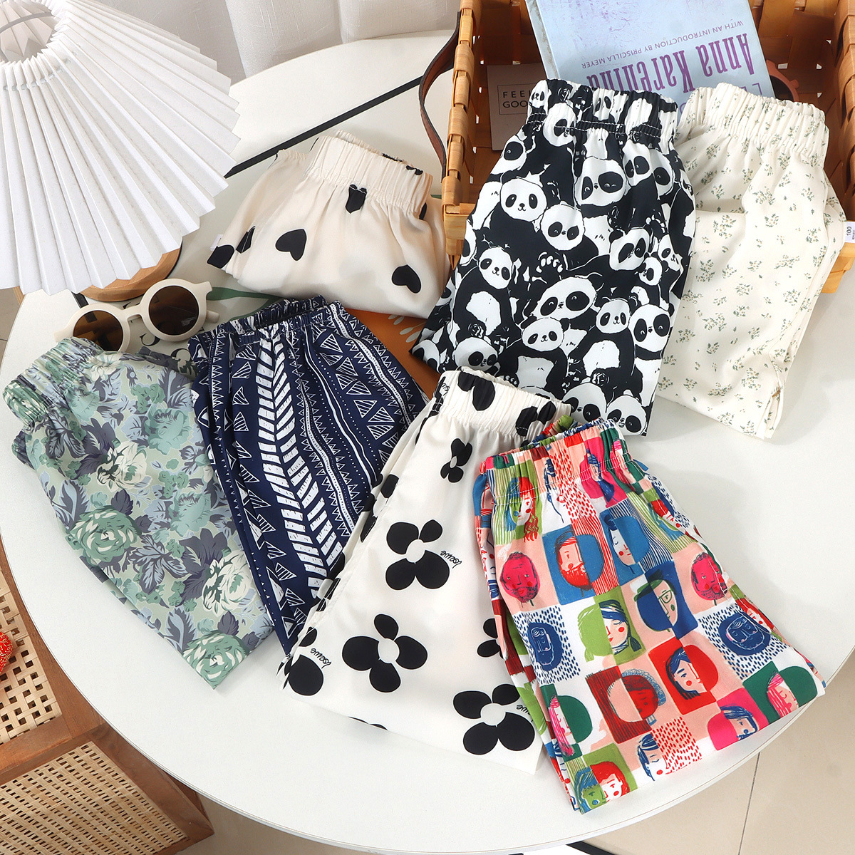 Pantalones infantiles de verano para niños, pantalones de nueve puntos para mujeres, pantalones anti-mosquitos coreanos, pantalones de lámpara, dos paquetes image 4
