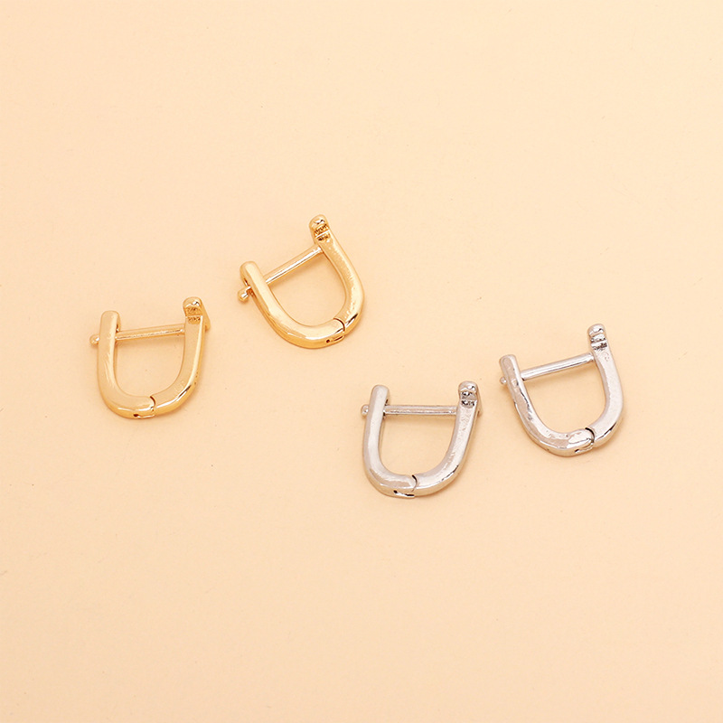 1g Weight Earrings Classification Wedding, Travel Occasion Women'S Gender Gold, Silver Color Nihaojewelry Retro Simple Geometric U-shaped Earrings Wholesale Jewelry 3