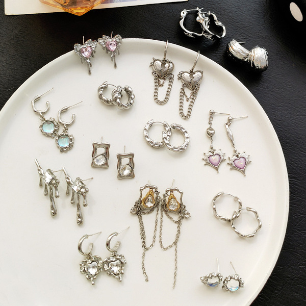 Trend earrings hip-hop style