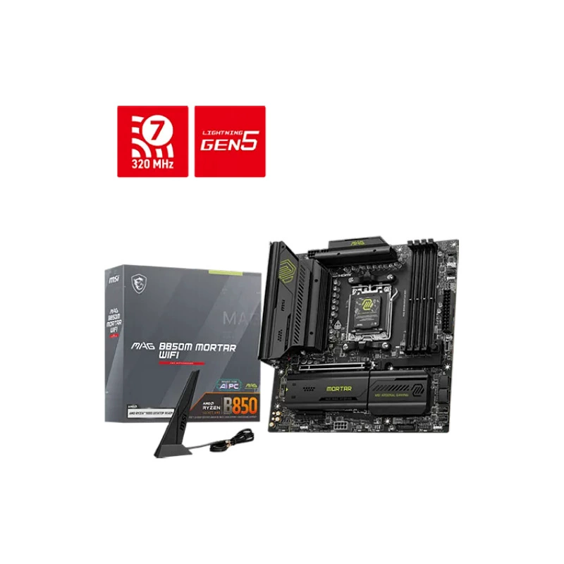 Материнская плата MSI MAG B850M MORTAR WIFI D5 micro-ATX, подходит для 9700X/9800X3D