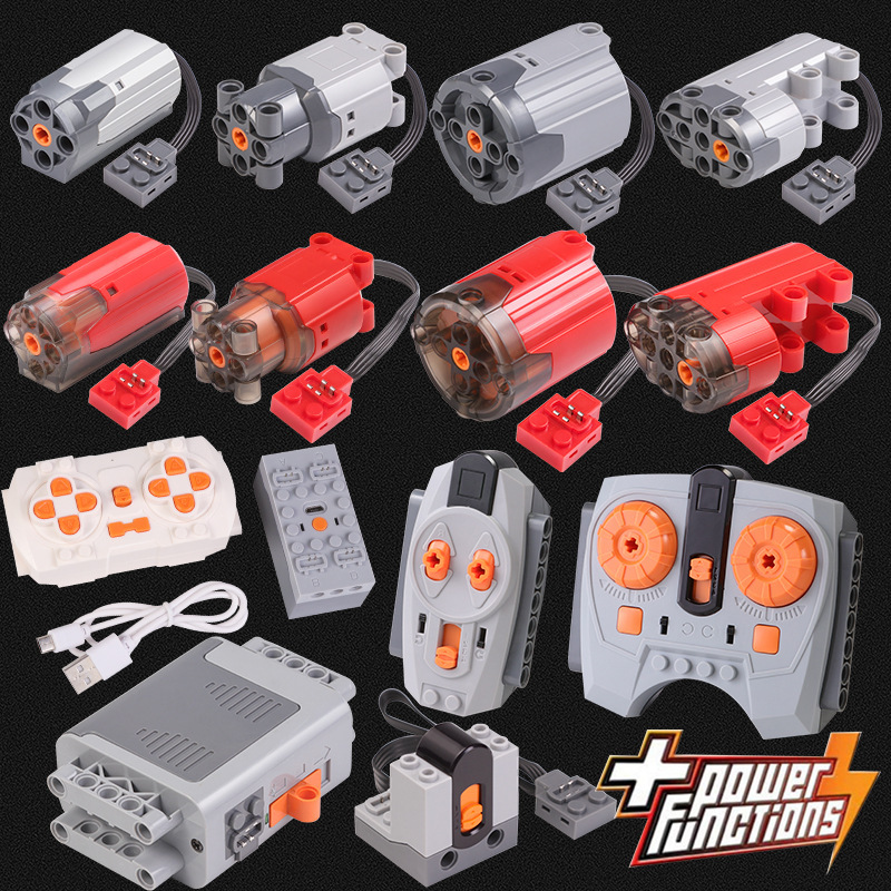 Domestic compatible Lego building block accessories compatible motor power technology group building block lithium battery box receiver PF parts