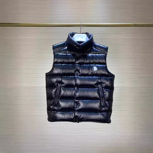European-Style Men's Hooded Short down Vest 2024 Winter Stand Collar Sleeveless Jacket Thickened Warm Top