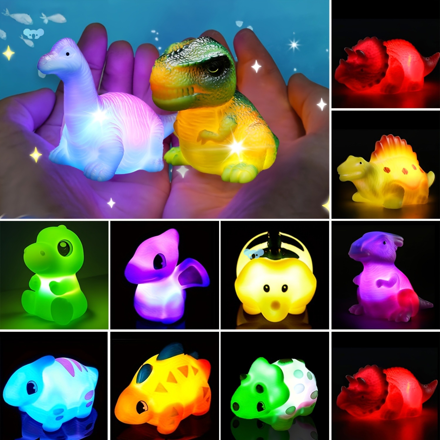 6/8/12PCS Молодежь игрушки для ванн, светлый плавучий резин