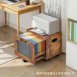 跨境铁木结合桌面置物架客厅收纳箱置物架厨房调料书房文件收纳架