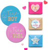 24 installed gender reveal stickers Team Boy O Team Girl Gender Secrets