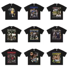 NBA star American T-shirt Owen Kobe Curry print basketball short sleeve small neckline jersey