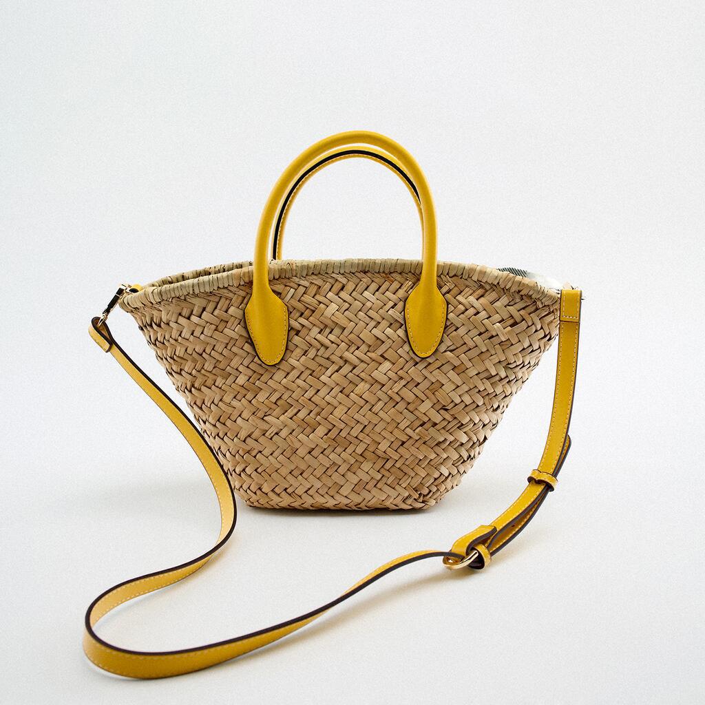 Fashion Floral Bucket String Straw Bag display picture 1