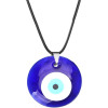 Cross -border Demon Eye necklace European and American wax rope Turkish blue -eyed round water droplet -shaped necklace