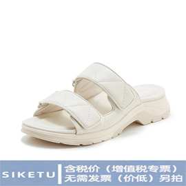 （售完不补）702-2亚马逊新款2025夏轻盈休闲女凉鞋搭扣海边沙滩