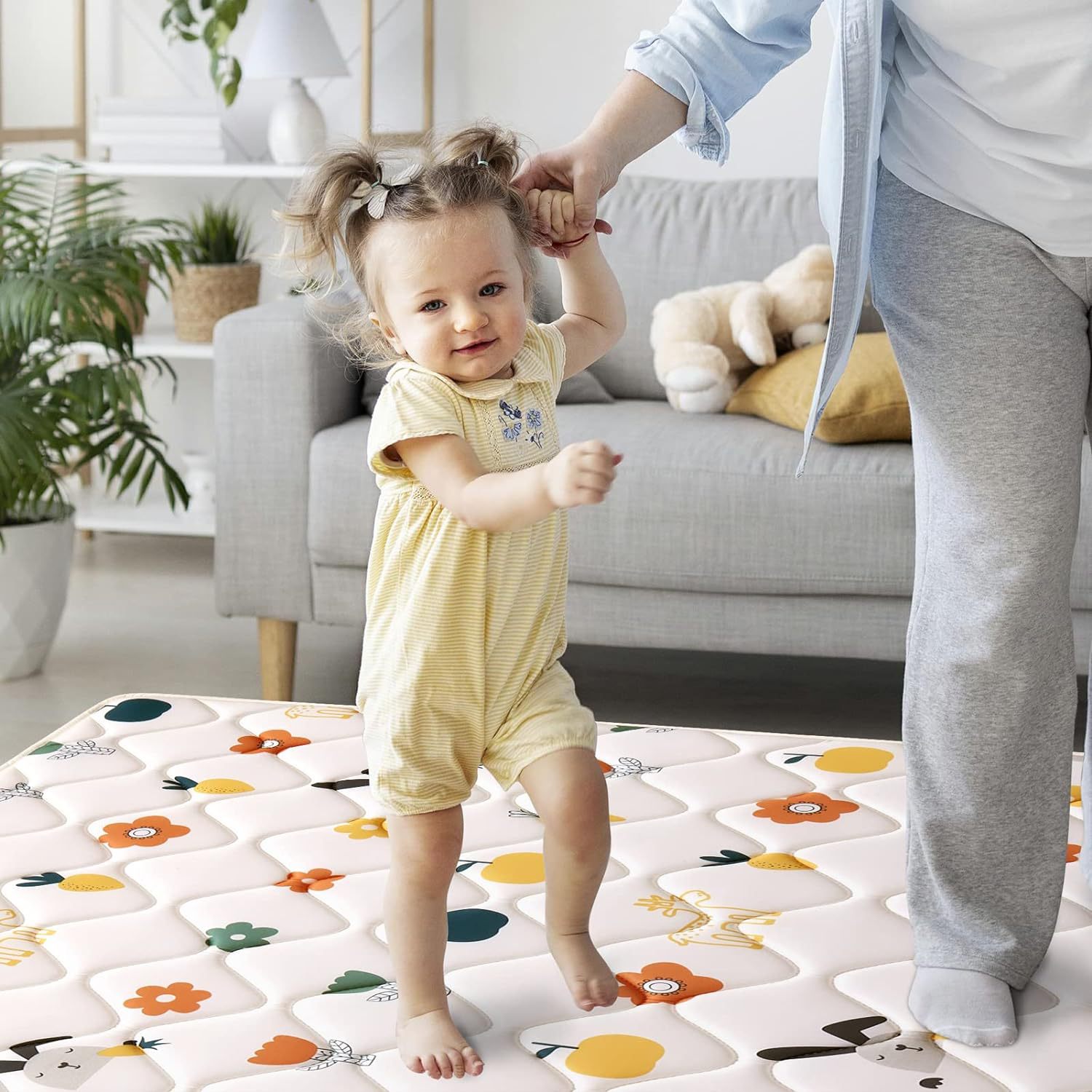 Alfombrilla para juegos de espuma para bebés de alta calidad Alfombrilla para gatear para bebés Alfombrilla para actividades para niños Mesa de centro Alfombrilla para el borde de la cama Explosiva de Amazon