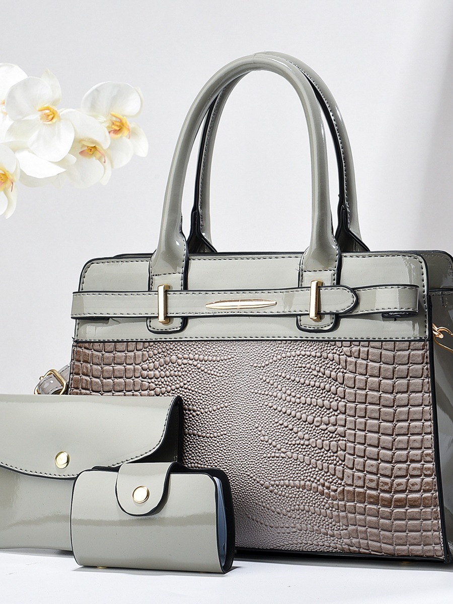 Bolso de mujer 2024 nuevo bolso de mano retro de gran capacidad cocodrilo bolso de moda bolso de hombro de hombro de doble