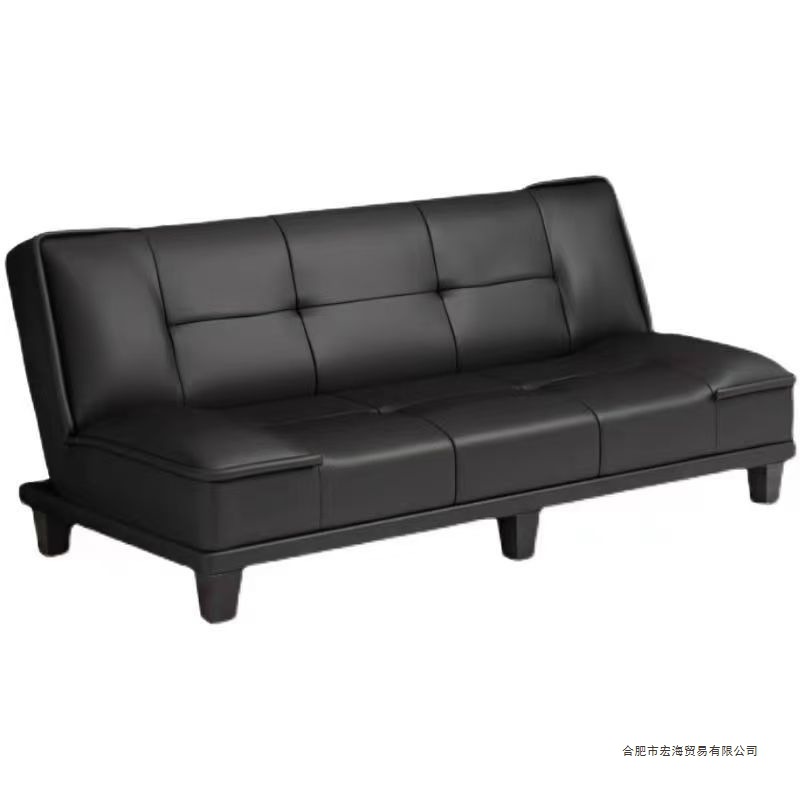 Cat Scratch-Resistant Leather Sofa Bed, Dual-Use Folding Sofa for Living Room and Bedroom, Suitable for Simple Rental Apartments and Small Apartments, Double Sofa