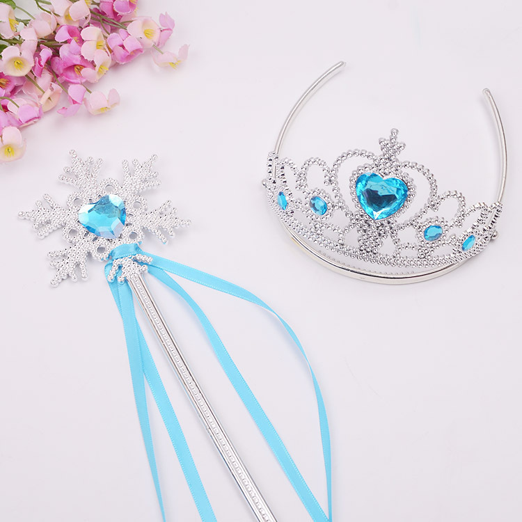 Source Factory Princess Toy Crown Snowflake Stick Set Children's Day Crown Tiara Birthday High-End Source Factory Princess Toy Crown Snowflake Stick Set Children's Day Crown Tiara Birthday High-End