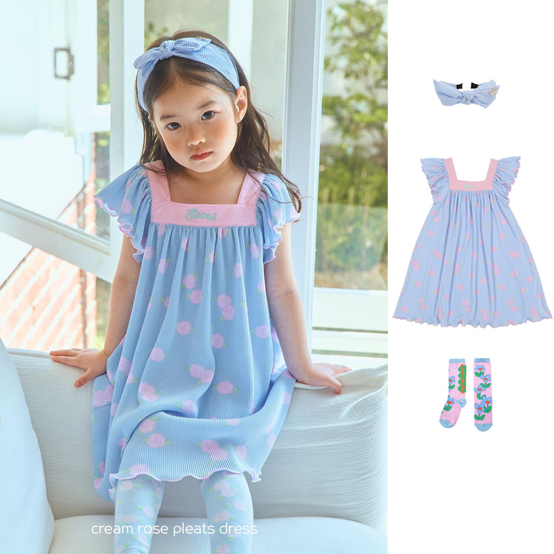 Summer blue cute children's dress
