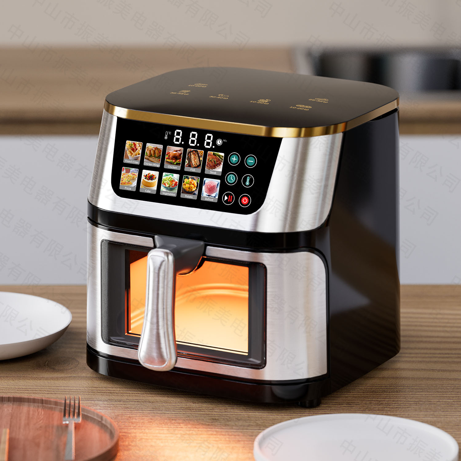 Aço inoxidável visível 10L - em estoque / Padrão europeu 220V