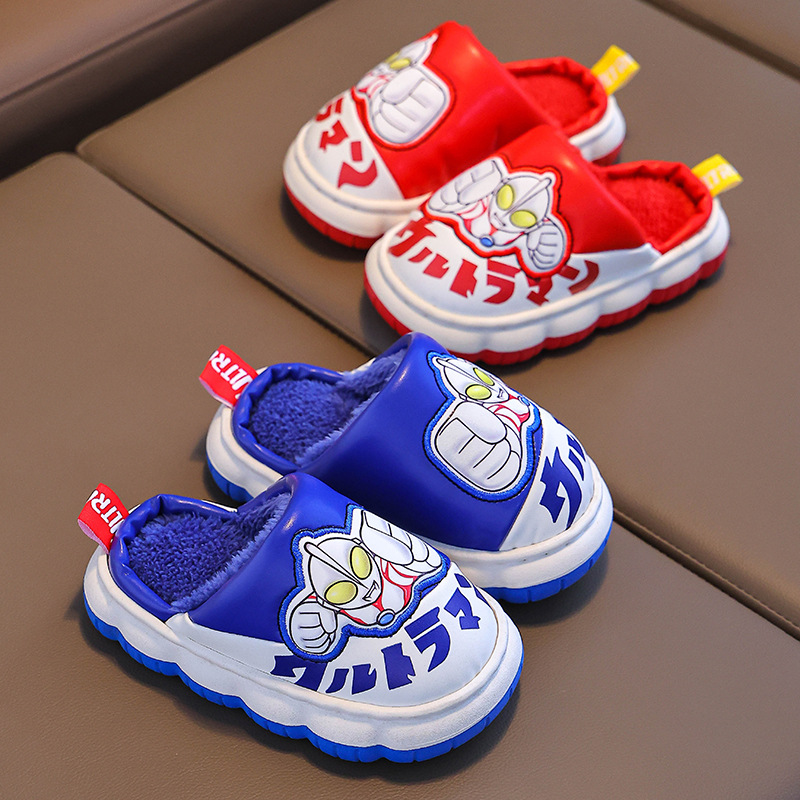 Altman zapatillas de algodón de invierno para niños calientes PU impermeable para niños grandes bolsas de bebé de tacones de algodón de lana