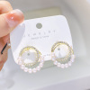 Tide, fashionable universal earrings from pearl, internet celebrity, city style