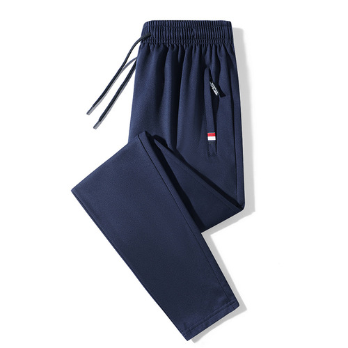 Men's Cross-border Sports Pants, Youth Spring and Autumn Flat-bottomed Pants, Large Size Sports Leggings, Fashion