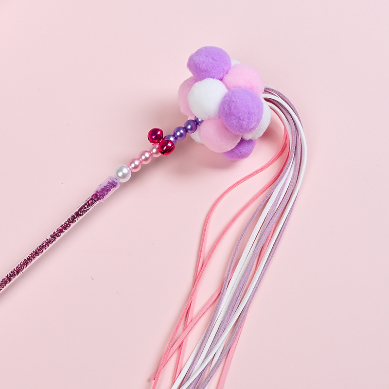 Hada divertido gato palo mordedura-resistente gato juguete perezoso divertido gato artefacto pluma Bell gato suministros para mascotas al por mayor transfronteriza