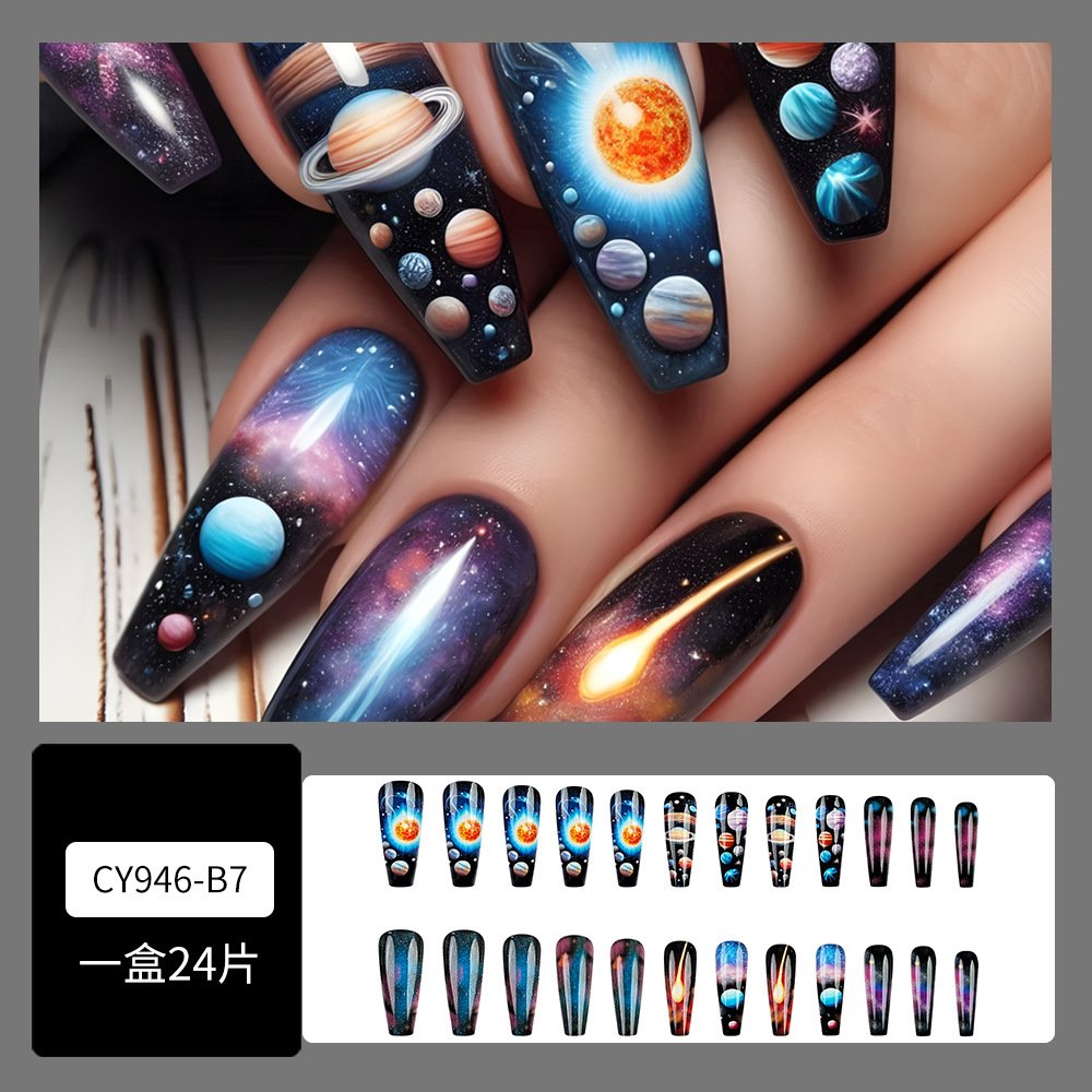 Wearable Happy Planet Manicure Universo Celestial Dream Manicure Parches Comercio Exterior Ventas calientes Manicure image 3