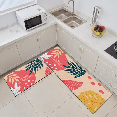 Avtomobil döşəmə paspasları Long Kitchen Floor Mats Live - color-leaves-three-40x-60cm-one-piece