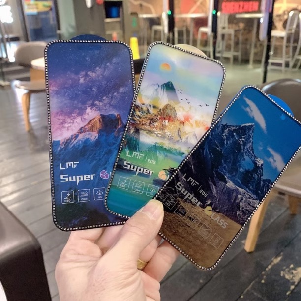 Suitable for Apple 17Promax Luminous Diamond Film 14 Anti-Peep 13 Tempered Film Iphone16 Mobile Phone Film 15Plus